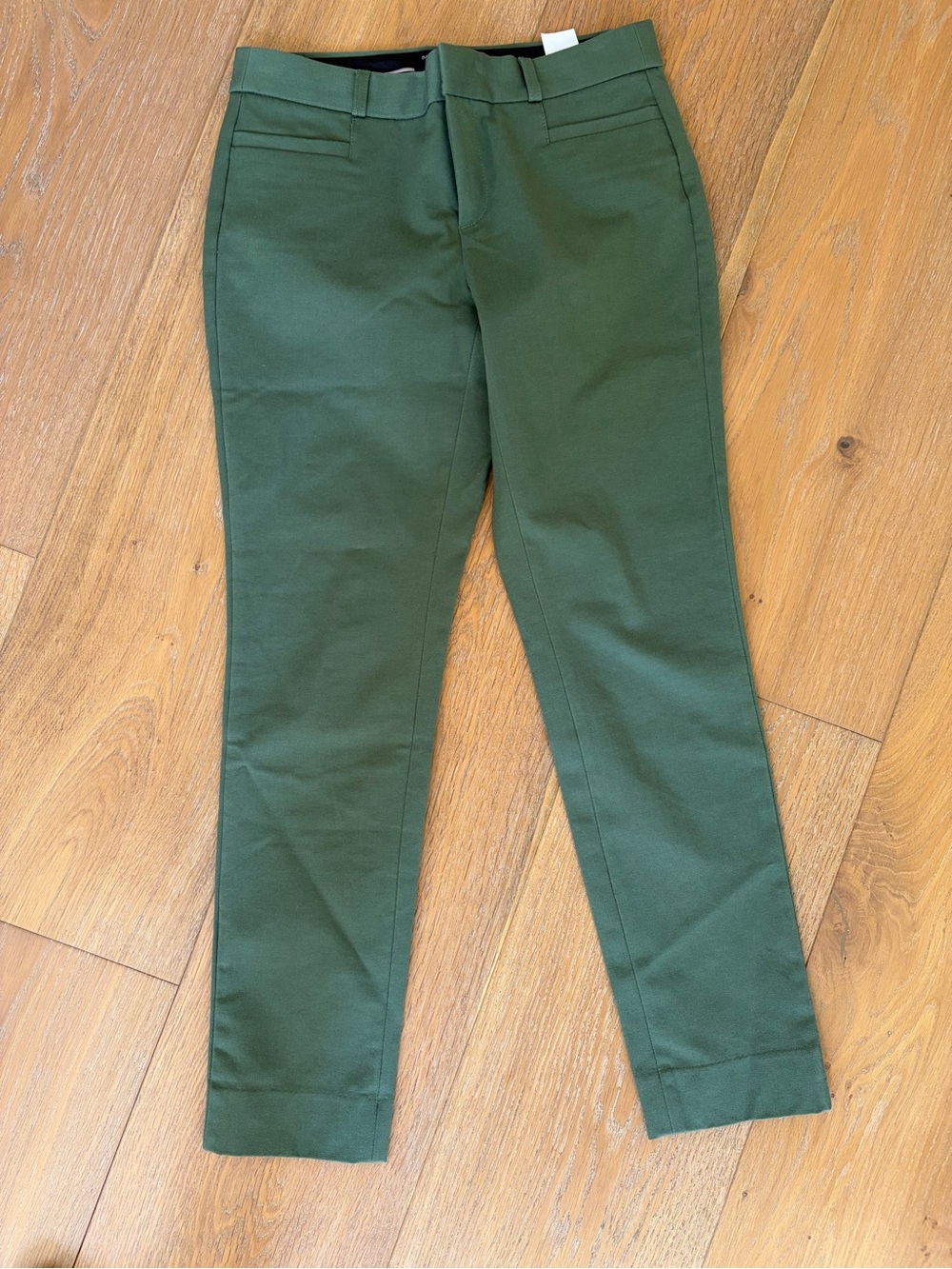 Slim Leg Green Dress Pants - Women